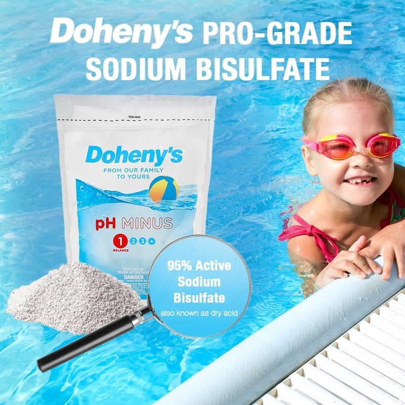 Dohenys pH Minus | pH Down for Pools | Sodium Bisulfate Dry Acid | Pool pH Reducer | Water Balancer | Fast Acting Formula | Pro Strength | Works in All Pool Types | Proudly Made in USA |5 lb - Image 1