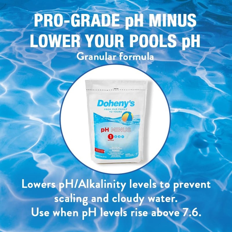 Dohenys pH Minus | pH Down for Pools | Sodium Bisulfate Dry Acid | Pool pH Reducer | Water Balancer | Fast Acting Formula | Pro Strength | Works in All Pool Types | Proudly Made in USA |5 lb - Image 2