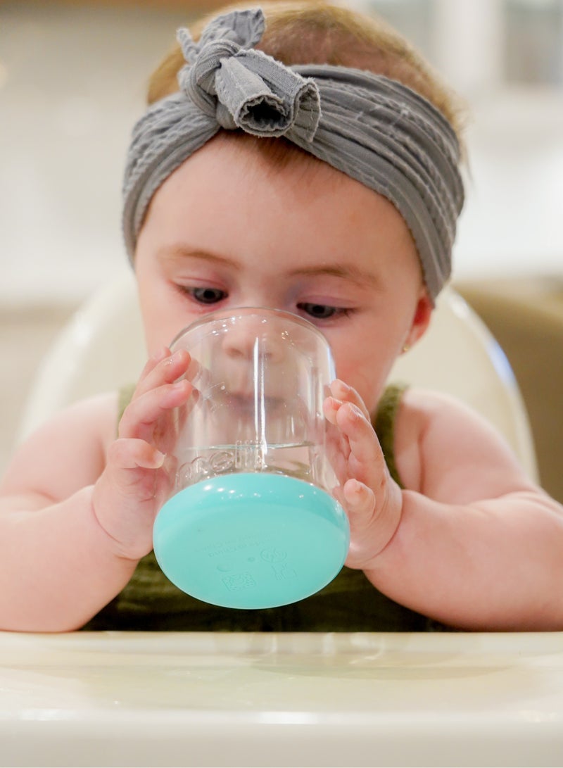 melii Pack Of 2 Double-Walled Bear Reusable Plastic Drinking Cup - Blue And Mint - Image 4