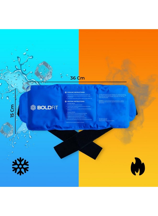 بولد فيت - عبوة جل ثلج ساخن وبارد قابلة لإعادة الاستخدام من Boldfit مع حزام قابل للتعديل، كيس ثلج لتخفيف الآلام، عبوة جل ثلج بارد للكتف والركبة والظهر والرقبة والورك، جل ضغط ساخن - Image 1