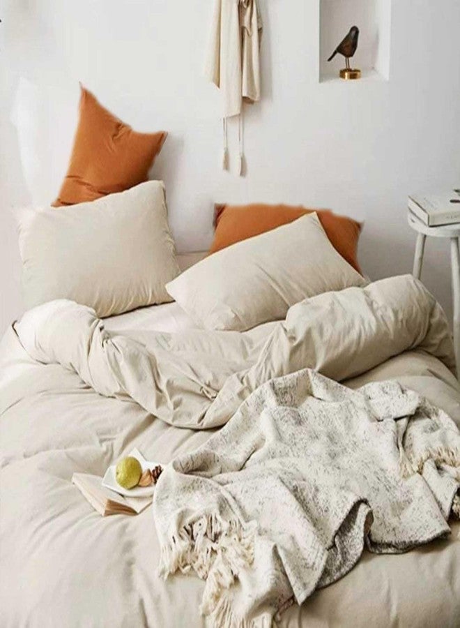 ETDIFFE Beige Comforter Set Queen Size, 3 Piece Aesthetic Modern Bedding Set - Soft & Lightweight All Season Microfiber Down Alternative Bed Comforter with 2 Pillow Shams for Women Men - Image 3