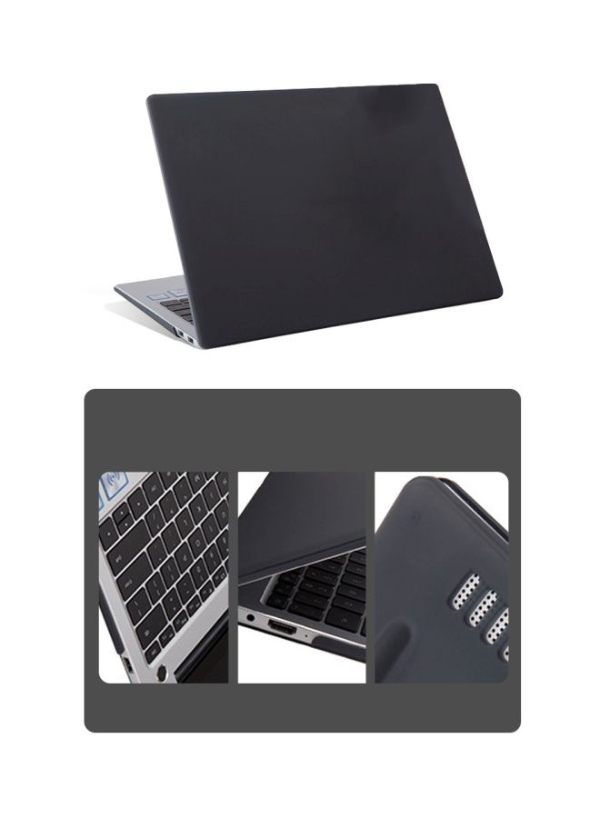 NIBEMINENT Transparent Matte Laptop Shell Cover Black  - Image 4