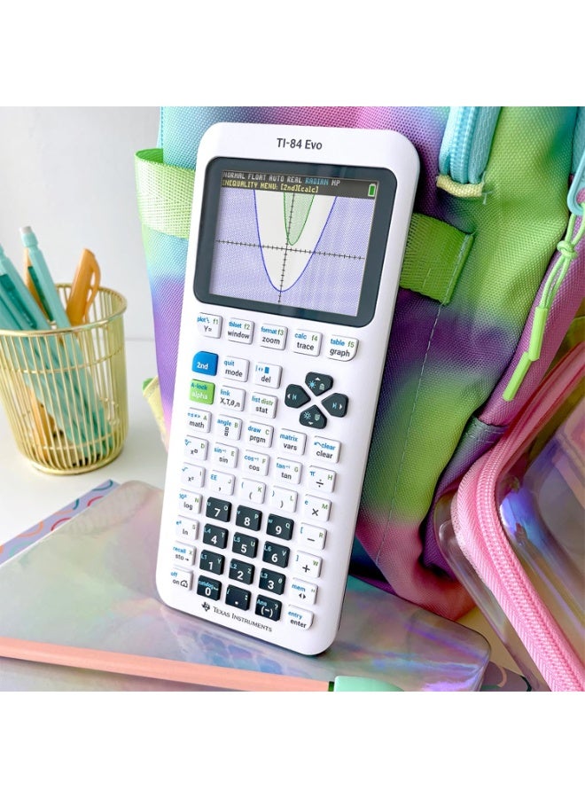 تاكساس إنسترومنتس آلة حاسبة بيانية Texas Instruments TI-84 Evo - اللون الأبيض القياسي - Image 3