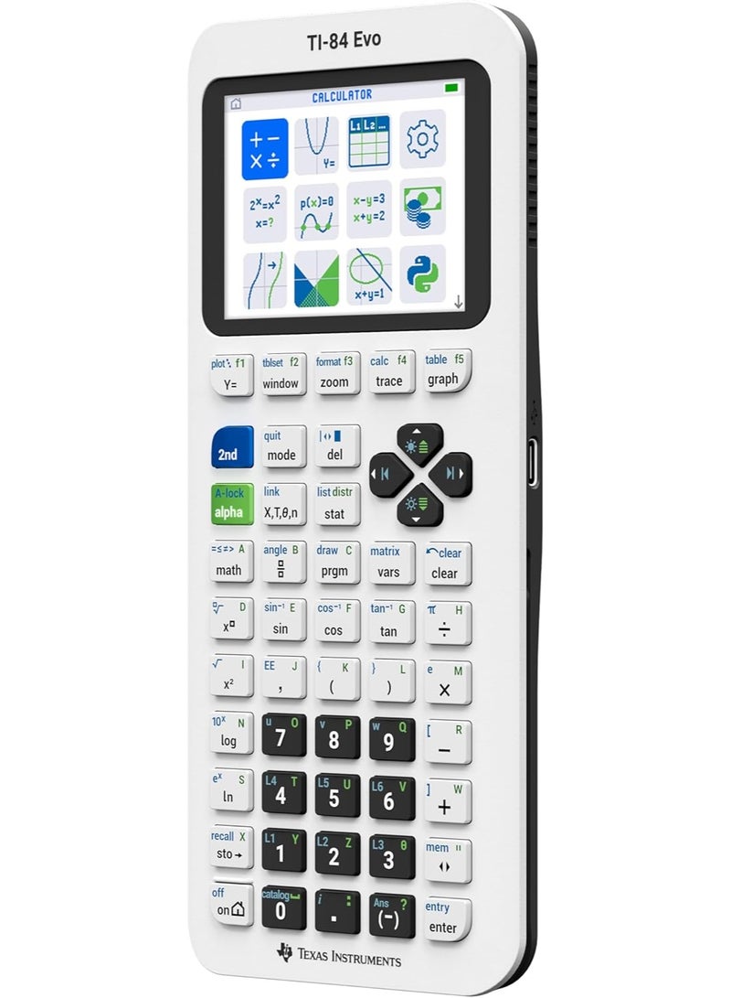 تاكساس إنسترومنتس آلة حاسبة بيانية Texas Instruments TI-84 Evo - اللون الأبيض القياسي - Image 2
