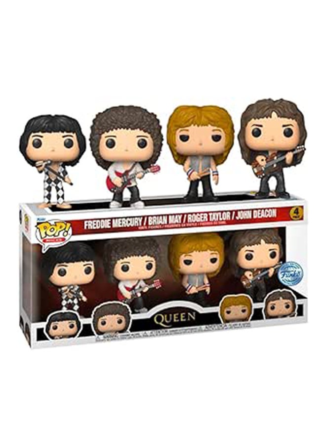 Funko Funko Pop! Queen - Freddie Mercury, Roger Taylor, Brian May & John Deacon - 4-Pack Exclusive 