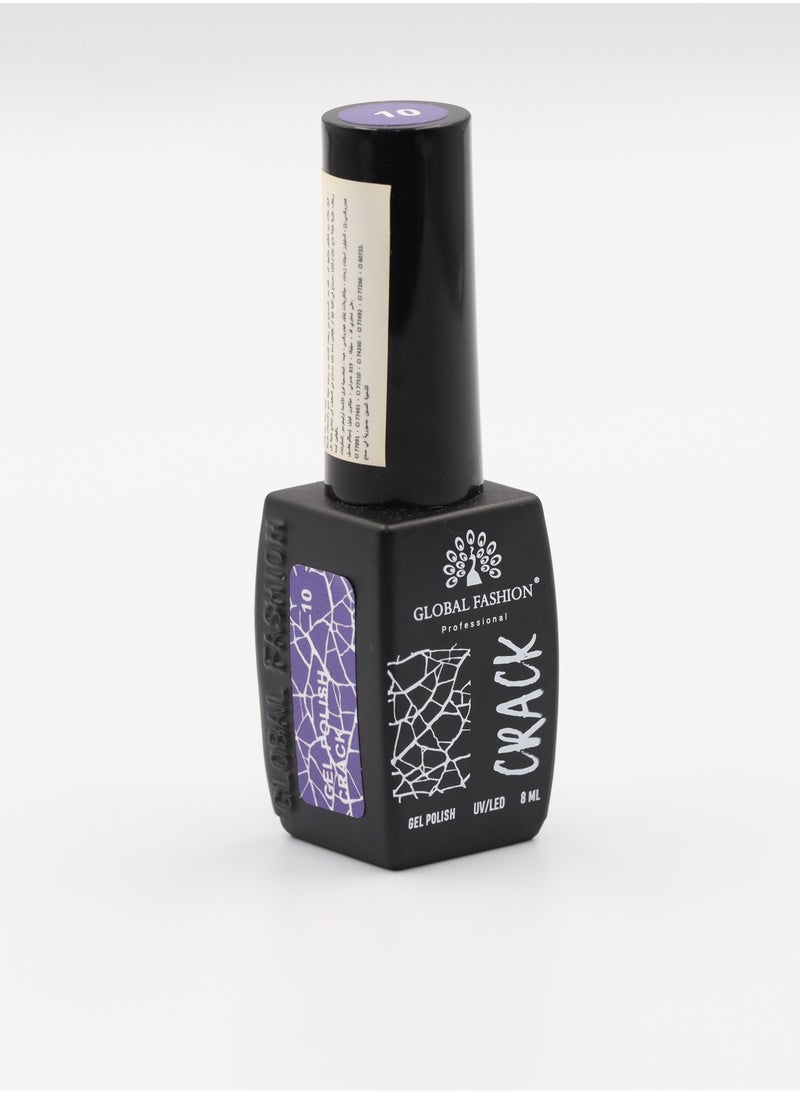 GLOBAL FASHION Crackle Gel Nail Polish - Captivating Cracked Effects | 12 Colors | 8ml | Global Fashion Professional | No. 12  - Image 4