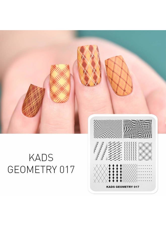 KADS Nail Art Stamping Plates Set Image Template Stencils Pattern with Stamping Plates Holder Case Organizer (GE017) - Image 2