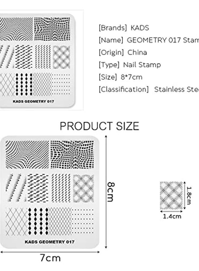 KADS Nail Art Stamping Plates Set Image Template Stencils Pattern with Stamping Plates Holder Case Organizer (GE017) - Image 4