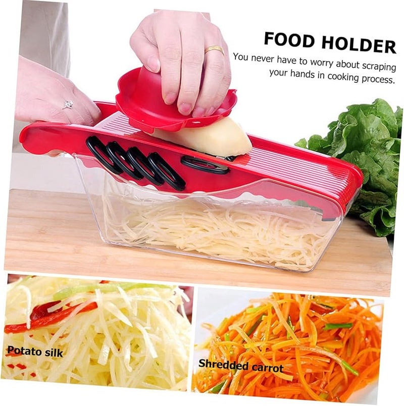 ماندولين سلايسر حامي الأصابع حامل أمان تنظيف سهل حماية تقطيع الخضروات - Image 4