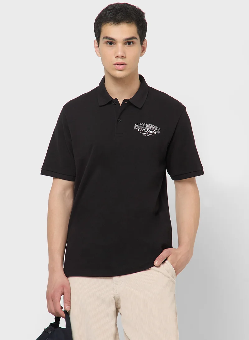 JACK & JONES 3 Pack Of Graphic Polo