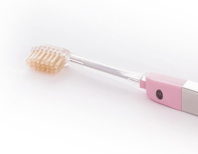 Smart Miswak Ionic Toothbrush for Teeth and Gum Care, Does Not Require Toothpaste, Toothbrush with Soft and Dense Silica Bristles and Miswak Extract, Odorless Pink - Image 3
