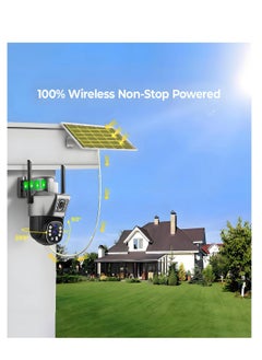 Generic 4K 8MP Solar Camera 4G Sim PTZ Cameras Outdoor Dual Lens IP Camara Solar Panel CCTV Security Built in Battery PIR Cam (With 64GB SD Card)  - Image 4