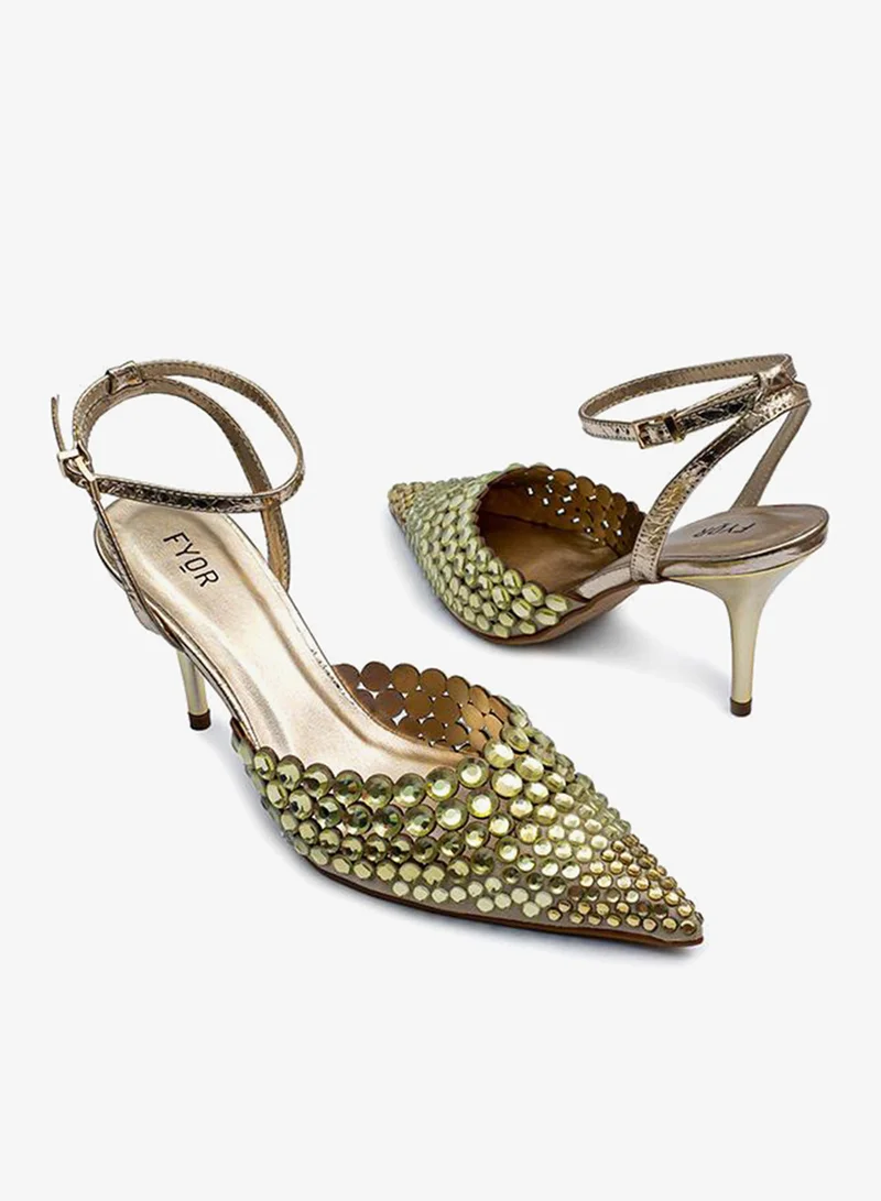 Fyor  Diamante Detail Pointed Heel BWR 079 for Women | Best Price UAE