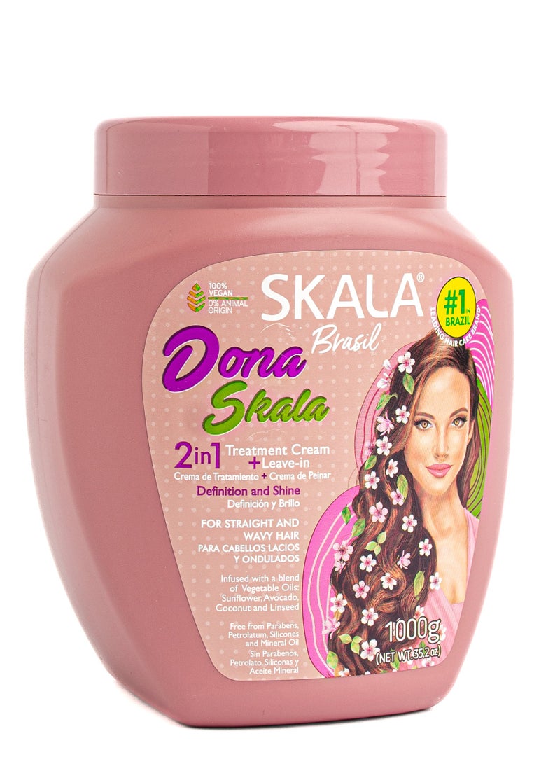 Scala Expert Donna Scala Original Cream & Conditioner for Hair Vitality and Shine for Smooth and Wavy Hair 1000g