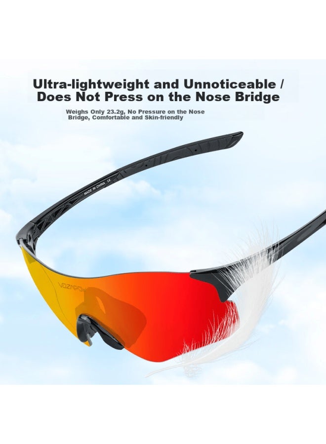 Vozapow Running Gl Marathon Outdoor Sports Polarized Sungl Cycling Goggles Windproof Sun Protection Mountaineering Uni - Image 2