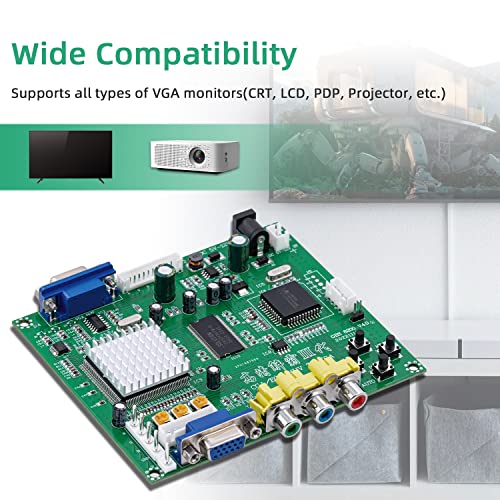 Mcbazel Arcade Game RGB/CGA/EGA to VGA HD Game Video Output Converter Board for Arcade Monitor to CRT LCD PDP Projector - Image 3