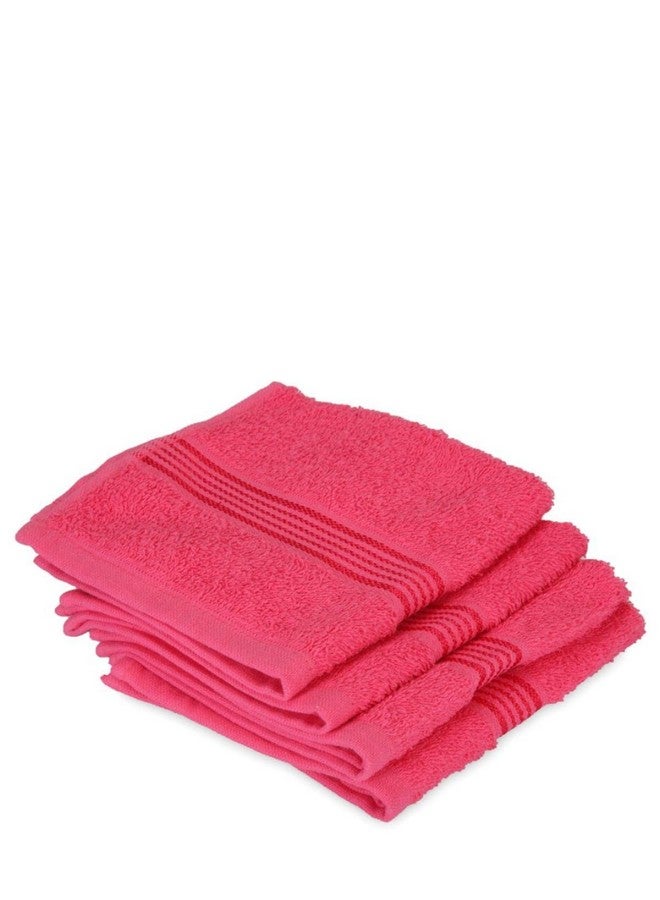KOPA Quick Dry 100% Cotton Soft Terry Towel -4pc Face Towel (d'ross) | Quick Dry 100% Cotton | Super Absorbent, Lightweight, Odour Free - for Men, Women, Kids Solid-Pink - Image 3