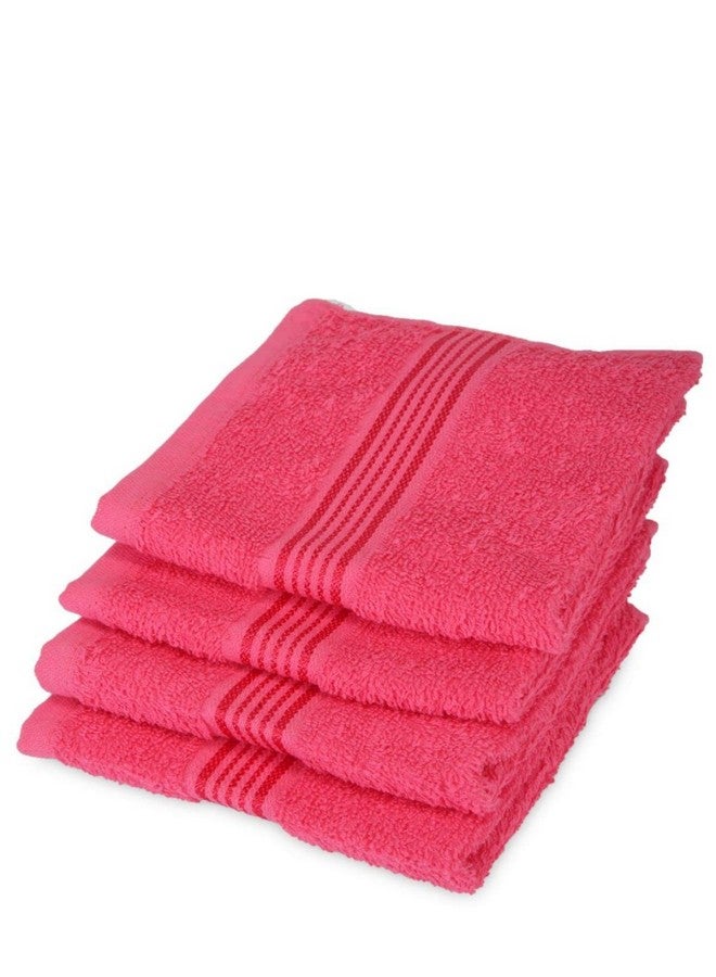 KOPA Quick Dry 100% Cotton Soft Terry Towel -4pc Face Towel (d'ross) | Quick Dry 100% Cotton | Super Absorbent, Lightweight, Odour Free - for Men, Women, Kids Solid-Pink - Image 4