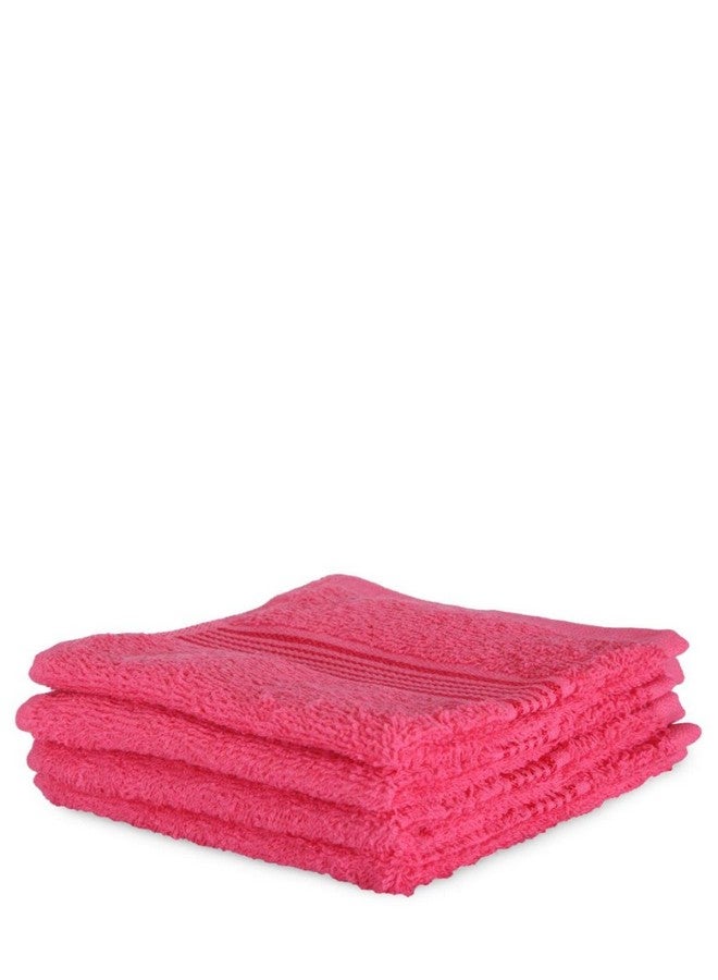 KOPA Quick Dry 100% Cotton Soft Terry Towel -4pc Face Towel (d'ross) | Quick Dry 100% Cotton | Super Absorbent, Lightweight, Odour Free - for Men, Women, Kids Solid-Pink - Image 2