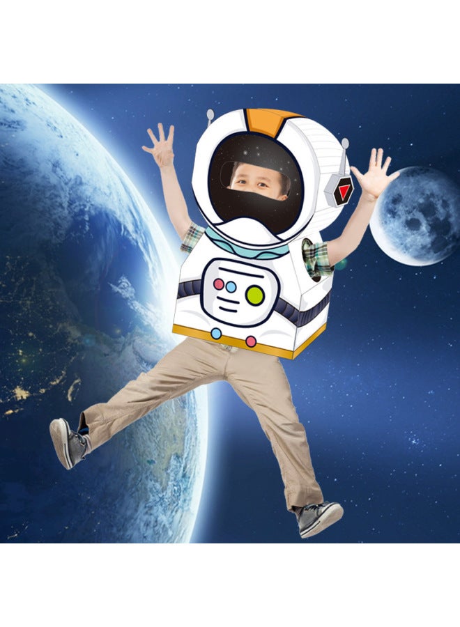 Children DIY Handmade Carton Toy Astronaut Astronaut Can Wear Performance Clothing Carton Dinosaur Science And Education Activities-Color:Meng Fun Hero - Image 3