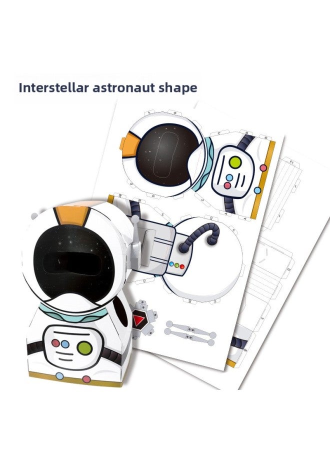 Children DIY Handmade Carton Toy Astronaut Astronaut Can Wear Performance Clothing Carton Dinosaur Science And Education Activities-Color:Meng Fun Hero - Image 4