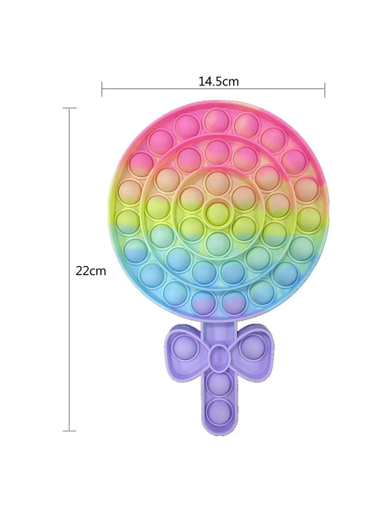 Y&D - Unzip the Toy,Lollipop Donut Decompression Bubble Toy, Silicone Sensory Squeeze Bubbles Toy Stress Relief Anti Anxiety Autism ADHD Special Gift for Kids, Brain Game (2 PCS) - Image 1