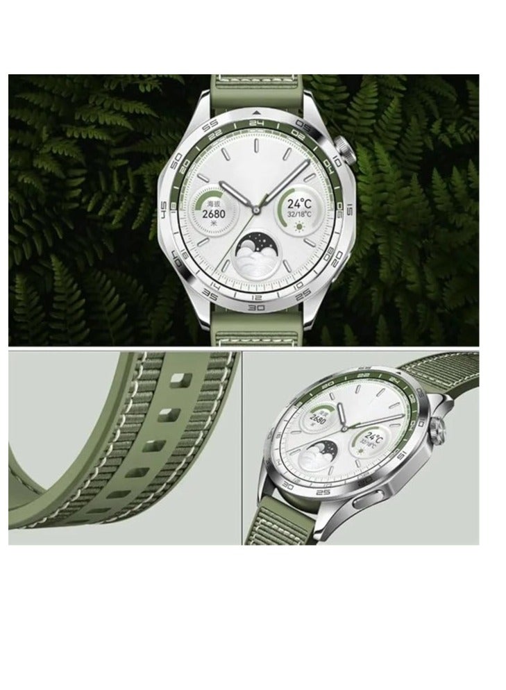 22mm Sport Band for Samsung Galaxy Watch 3 45mm/Watch 46mm/Gear S3/Huawei watch GT4 GT3 46MM/Huawei Watch 3/4/GT2E/GT2 Pro/GT GT2 46MM/Amaz fit GTR 4/3/3Pro/2/2e, Soft Silicone Nylon Wrist Strap - Image 2