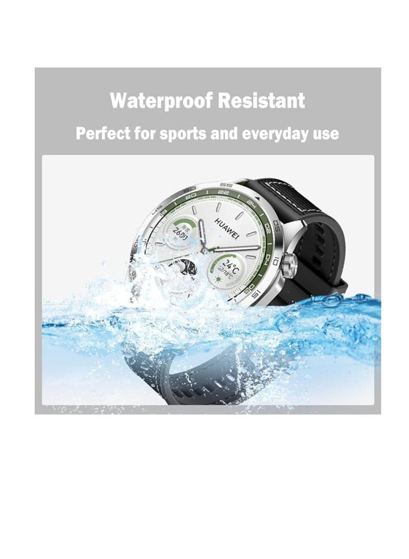 22mm Sport Band for Samsung Galaxy Watch 3 45mm/Watch 46mm/Gear S3/Huawei watch GT4 GT3 46MM/Huawei Watch 3/4/GT2E/GT2 Pro/GT GT2 46MM/Amaz fit GTR 4/3/3Pro/2/2e, Soft Silicone Nylon Wrist Strap - Image 3