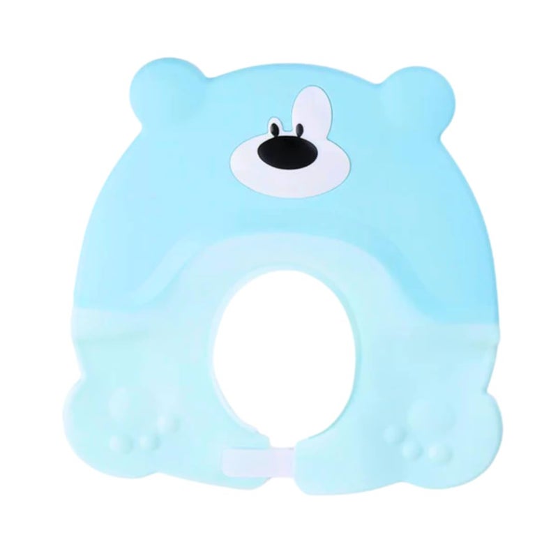 Shampoo Cap Adjustable Silicone Bath Visor Soft Waterproof Shampoo Hat with Earmuff Protection Shower Cap Hair Wash Shield Keeps Water Out of Eyes During Bath Time (Mint) - Image 1