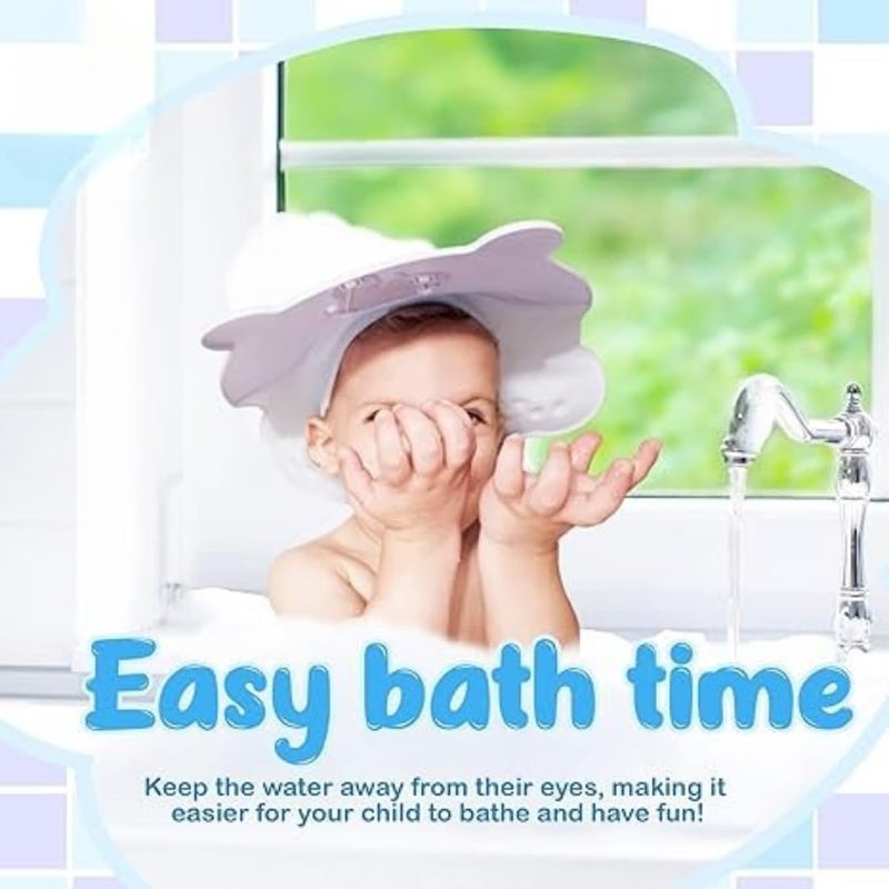 Shampoo Cap Adjustable Silicone Bath Visor Soft Waterproof Shampoo Hat with Earmuff Protection Shower Cap Hair Wash Shield Keeps Water Out of Eyes During Bath Time (Mint) - Image 5
