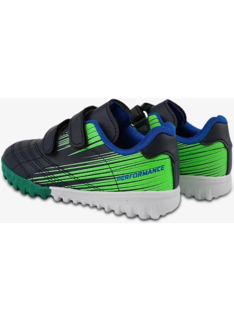Cool Kids Ronaldo Navy Blue Boys Indoor Football Shoes