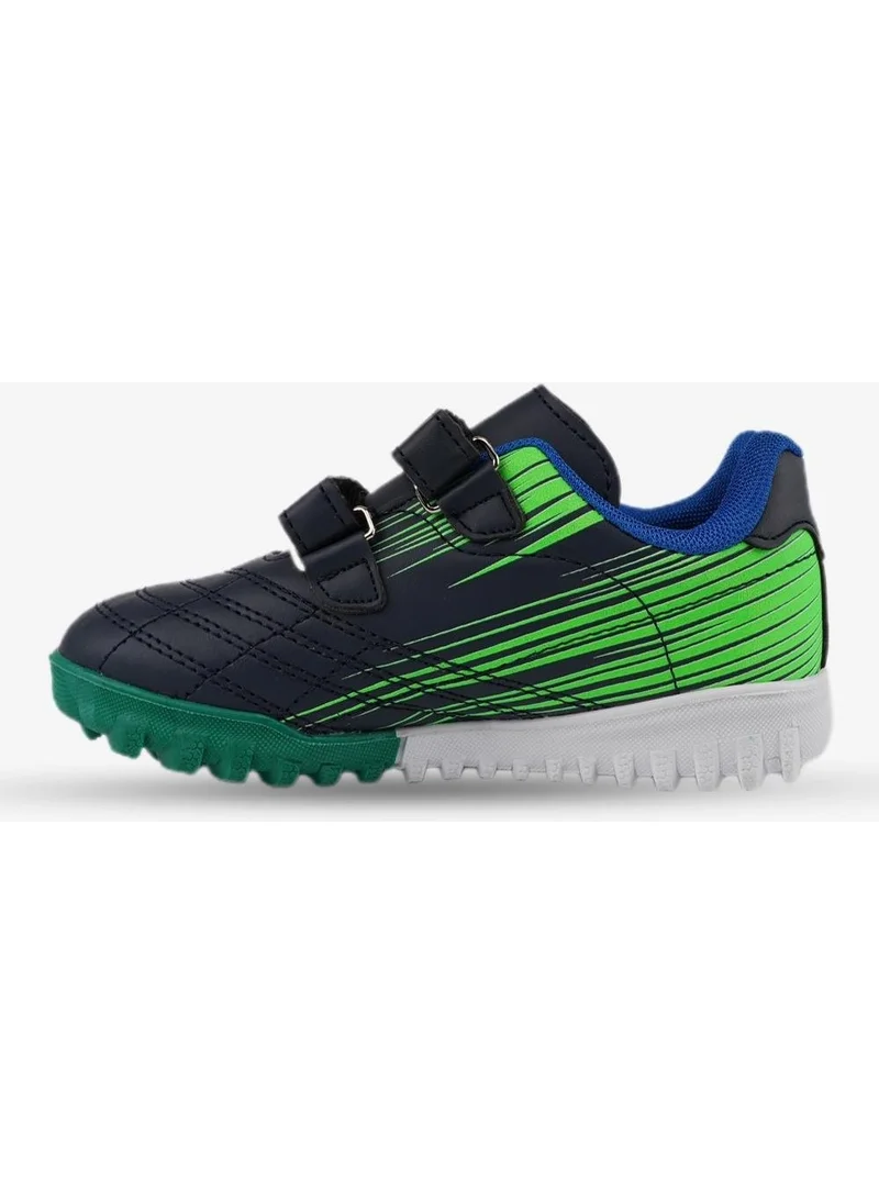 Cool Kids Ronaldo Navy Blue Boys Indoor Football Shoes