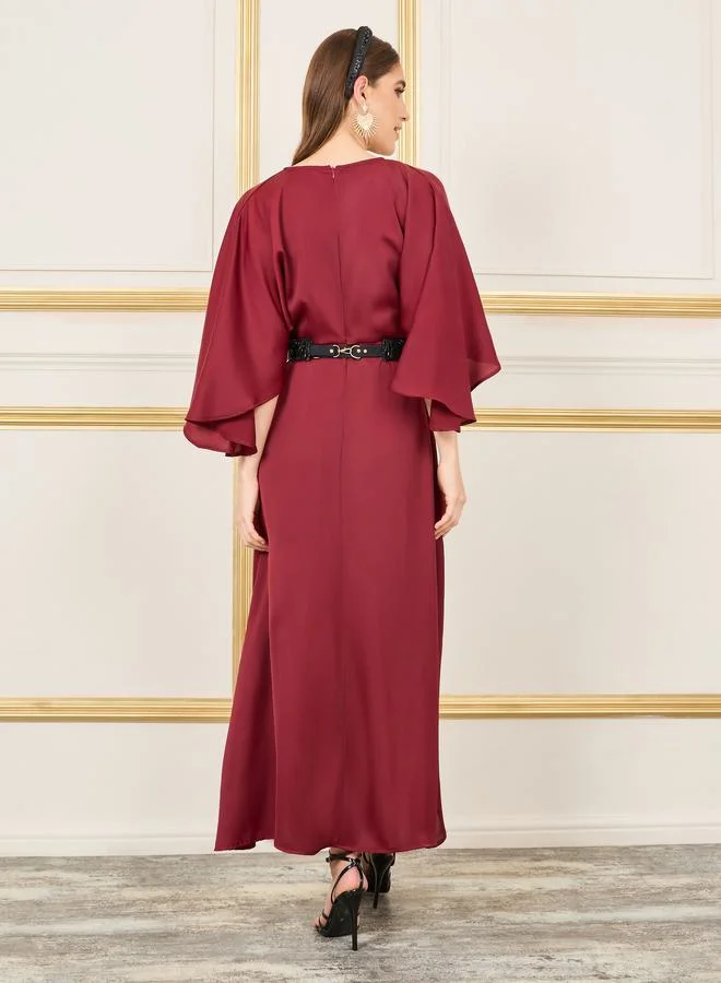Styli Satin Asymmetric Dress