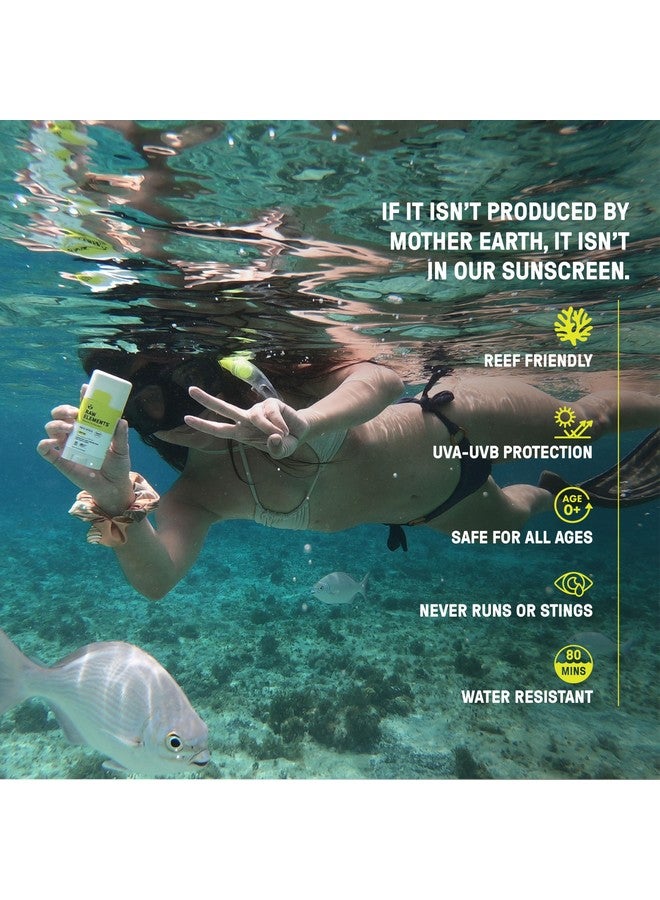 raw elements Face Stick Spf 50 Allnatural Mineral Sunscreen Reef Safe Water Resistant Broad Spectrum Uva/Uvb Protection Safe For All Ages Travel Size 1 Oz - Image 3