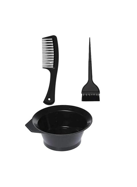 3Pcs Salon Hair Colouring Dyeing Kit Bowl and Brush Hair Dyeing DIY Hairdressing Tool for Salon and Home