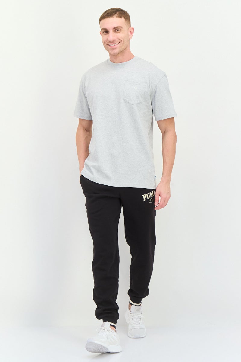 PUMA تي شيرت بولو قصير الأكمام للرجال من بومة x سلكت، رمادي فاتح - Image 3