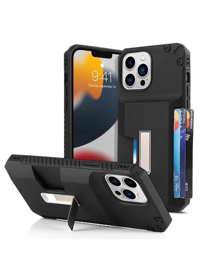 اس-توب حافظة لهاتف iPhone 13 Pro مع حامل بطاقة غير لامع - Image 1