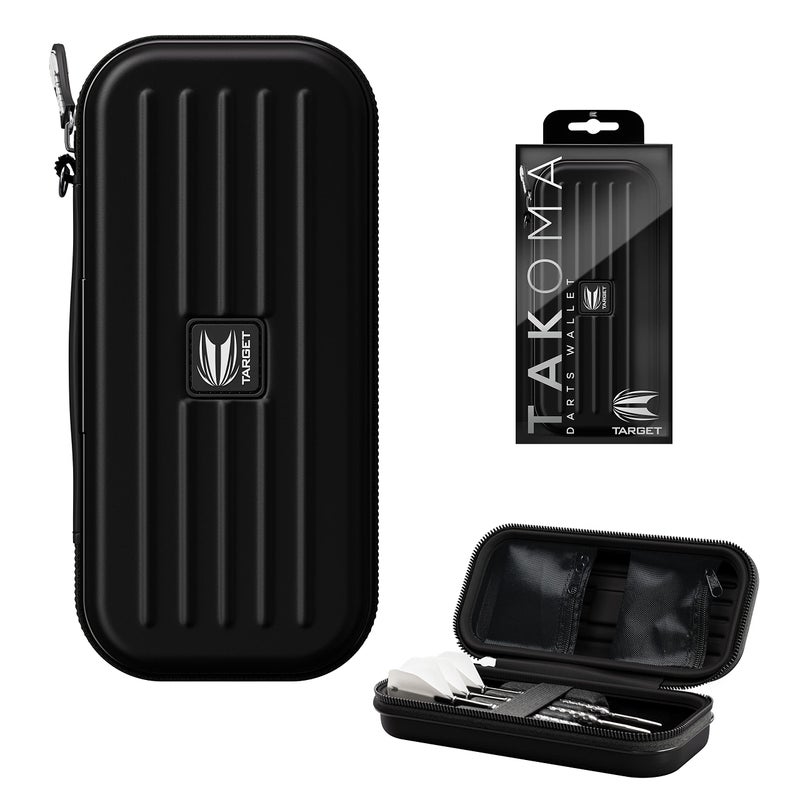 Target Darts Takoma Dart Case Wallet, Regular Size, Black | Store 3 Fully Assembled Darts & Accessories | Dart Holder with Zip Lock Pouches, Store Flights, Shafts & Swiss Points - Image 1