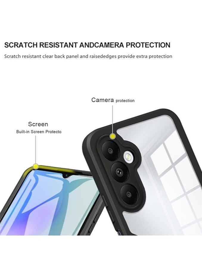 Samsung Galaxy A05s 360° All-Inclusive Phone Case, [Built-in Screen Protector] Clear Double Layer Full Body Shock Resistant Case [Non-Yellowing]