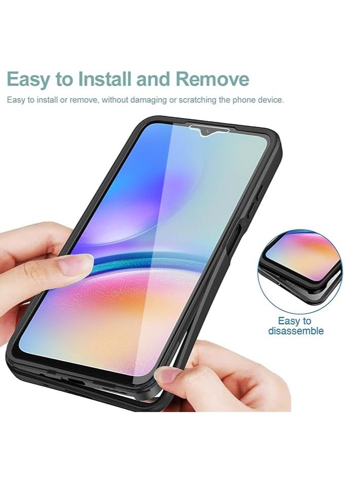 Samsung Galaxy A05s 360° All-Inclusive Phone Case, [Built-in Screen Protector] Clear Double Layer Full Body Shock Resistant Case [Non-Yellowing]