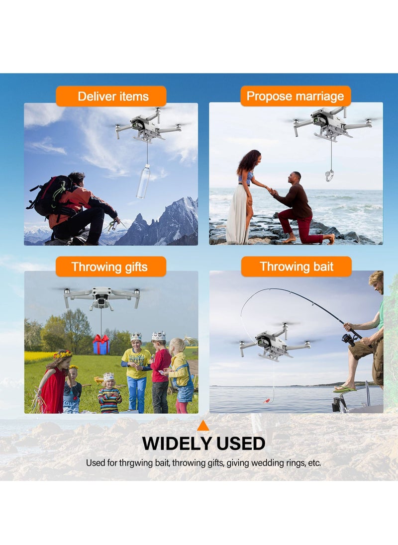 Air Drop System with Landing Gear for DJI Air 2s/Mavic Air 2 Drone Foldable Air Drop Release Multi-scene Air Drop Device Throw Throw Throw Thrower Fish Bait Ring Remote Drop Expansion Accessories - Image 3
