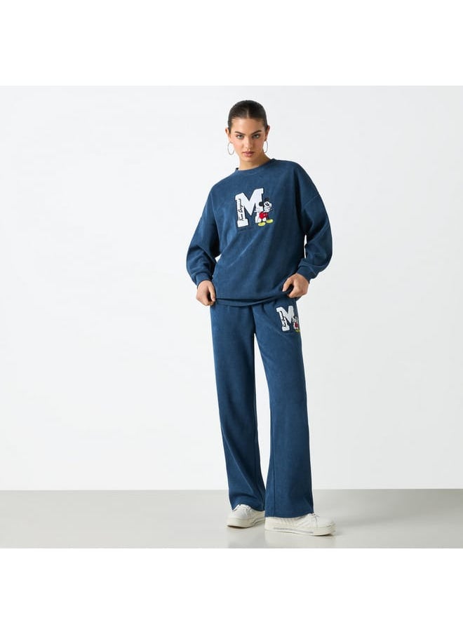 SP Characters Mickey Mouse Embroidered Track Pants with Drawstring Closure  - Image 2
