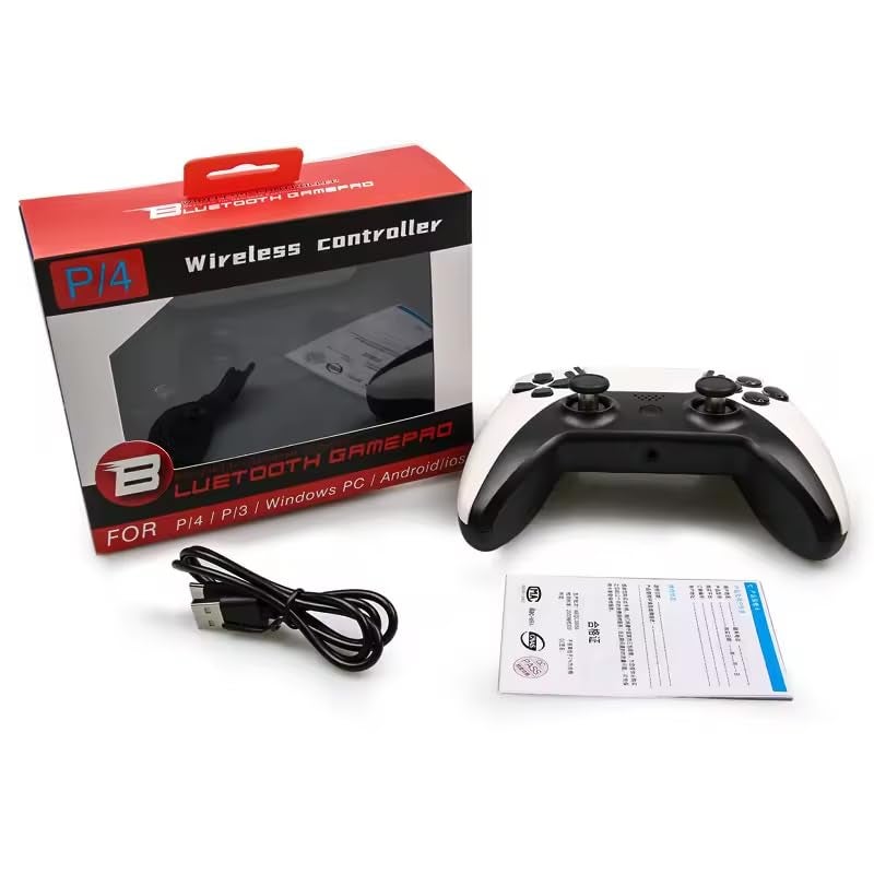 Wireless Gamepad Remote Controller for PS4/Pro/Slim and PC, 6-Axis Motion Sensor, Dual Vibration, Audio Jack (Black V3) - Image 5