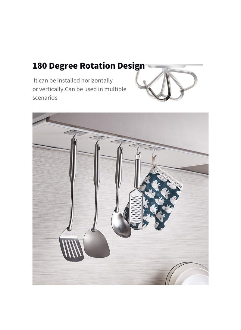 Kmart KHODIYAR Adhesive Sticker ABS Plastic Hook Towel Hanger for KitchenBathroomUtensil Hook HolderBedroom Clothing HangerTransparent 10  - Image 5