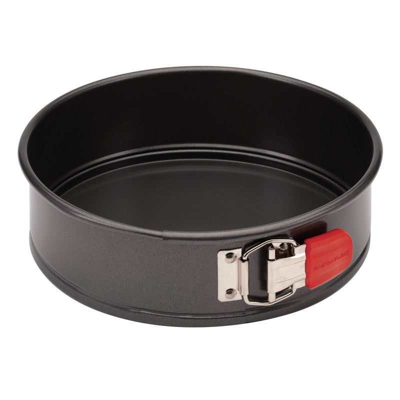 Rachael Ray Oven Lovin' Nonstick Bakeware Springform Baking Pan With Grips / Nonstick Springform Cake Pan With Grips / Nonstick Cheesecake Pan With Grips, Round - 9 Inch, Gray - Image 1