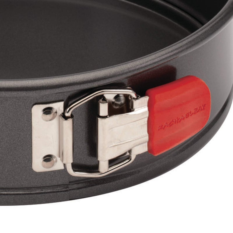 Rachael Ray Oven Lovin' Nonstick Bakeware Springform Baking Pan With Grips / Nonstick Springform Cake Pan With Grips / Nonstick Cheesecake Pan With Grips, Round - 9 Inch, Gray - Image 5