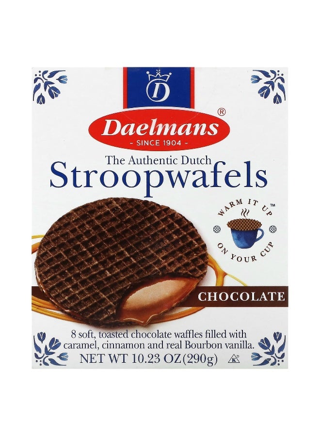 Daelmans, Stroopwafels, Chocolate, 8 Waffles, 10.23 oz (290 g) - Image 1