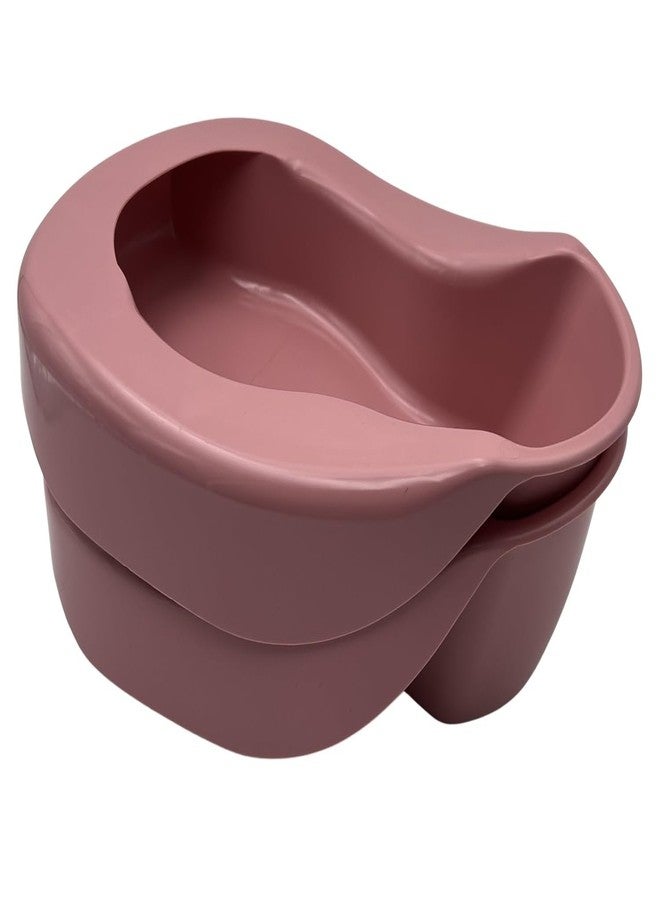 Comfort Axis 2 Pack Nursing Heavy Duty Rose Contour Bed Pan for Adults Elderly Bedridden Patients, Hospital and Home Use - Image 1