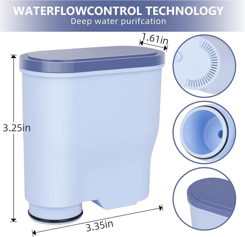 مرشح مياه آلي متوافق مع Philips Aquaclean CA6903، CMF009، خرطوشة فلتر آلة القهوة البديلة مع الكربون المنشط، 4 PACK (4) - Image 2