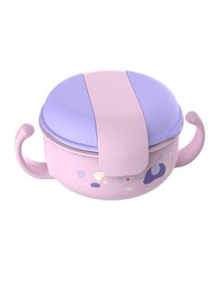 Generic Stainless steel bowl with double handle-Pink  - Image 2